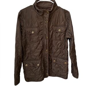 NATURAL REFLECTIONS Quilted Puffer Jacket Women’s Size Medium Brown